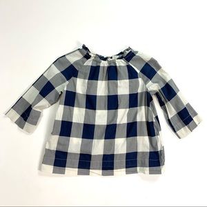 Crewcuts J Crew Gurls Buffalo Plaid Ruffle Blouse